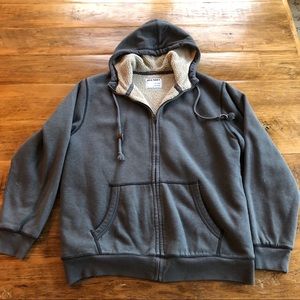 Distressed Sherpa Lined Jacket